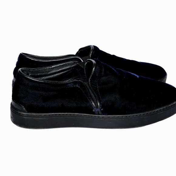 RAG & BONE Dark Blue & Black Velvet Trainers/Sneakers Slip On Size  EU39/ US 9 - Picture 2 of 5